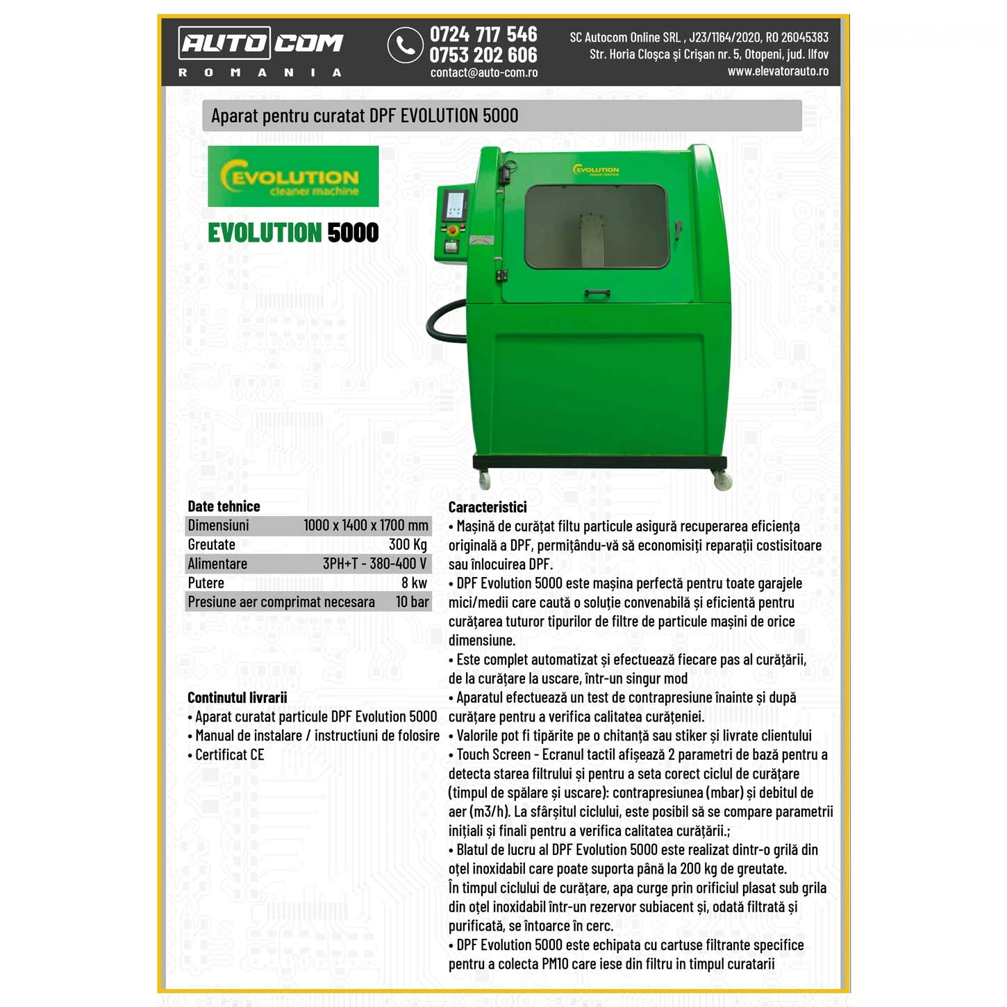 Aparat curatat DPF Evolution 5000