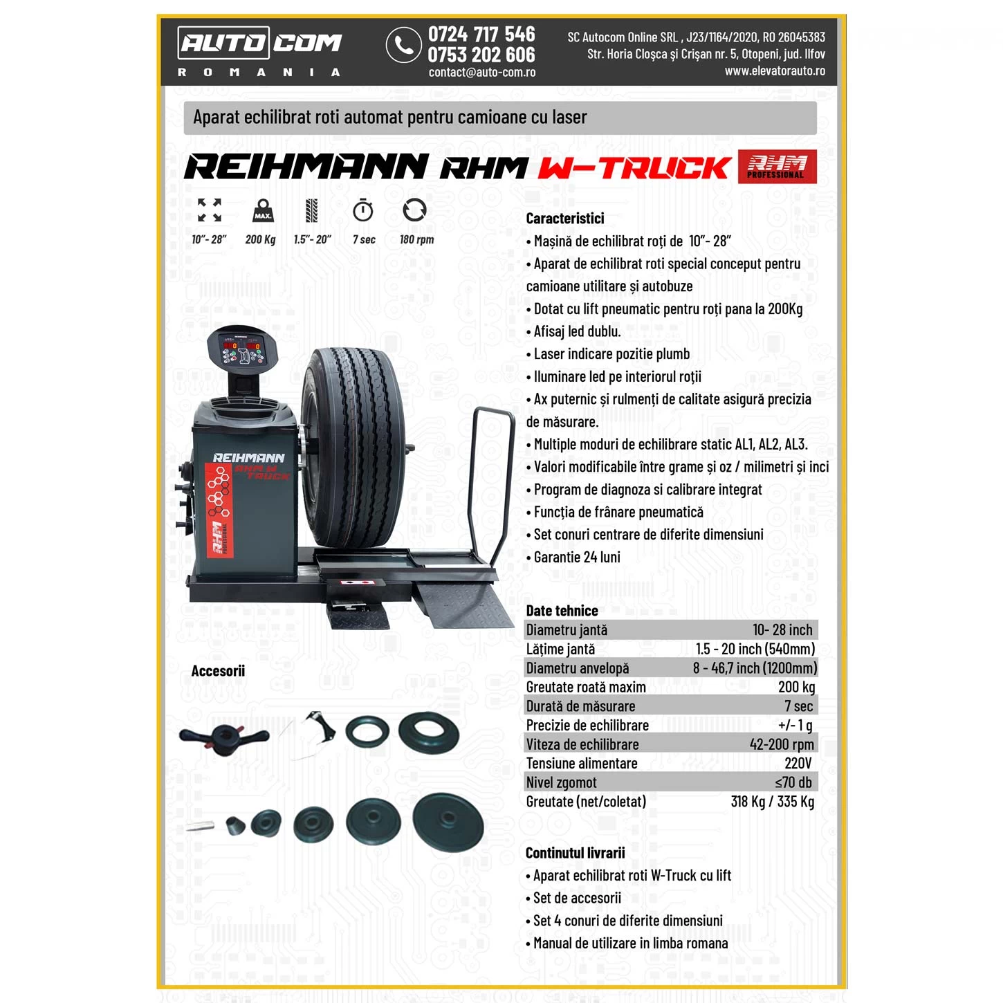 Aparat echilibrat roti camioane RHM W TRUCK
