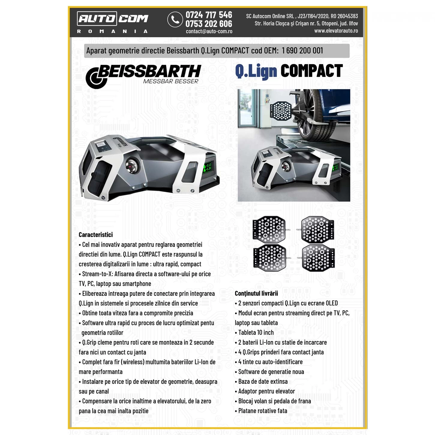Aparat geometrie Beissbarth Q.Lign cod OEM: 1 690 200 001