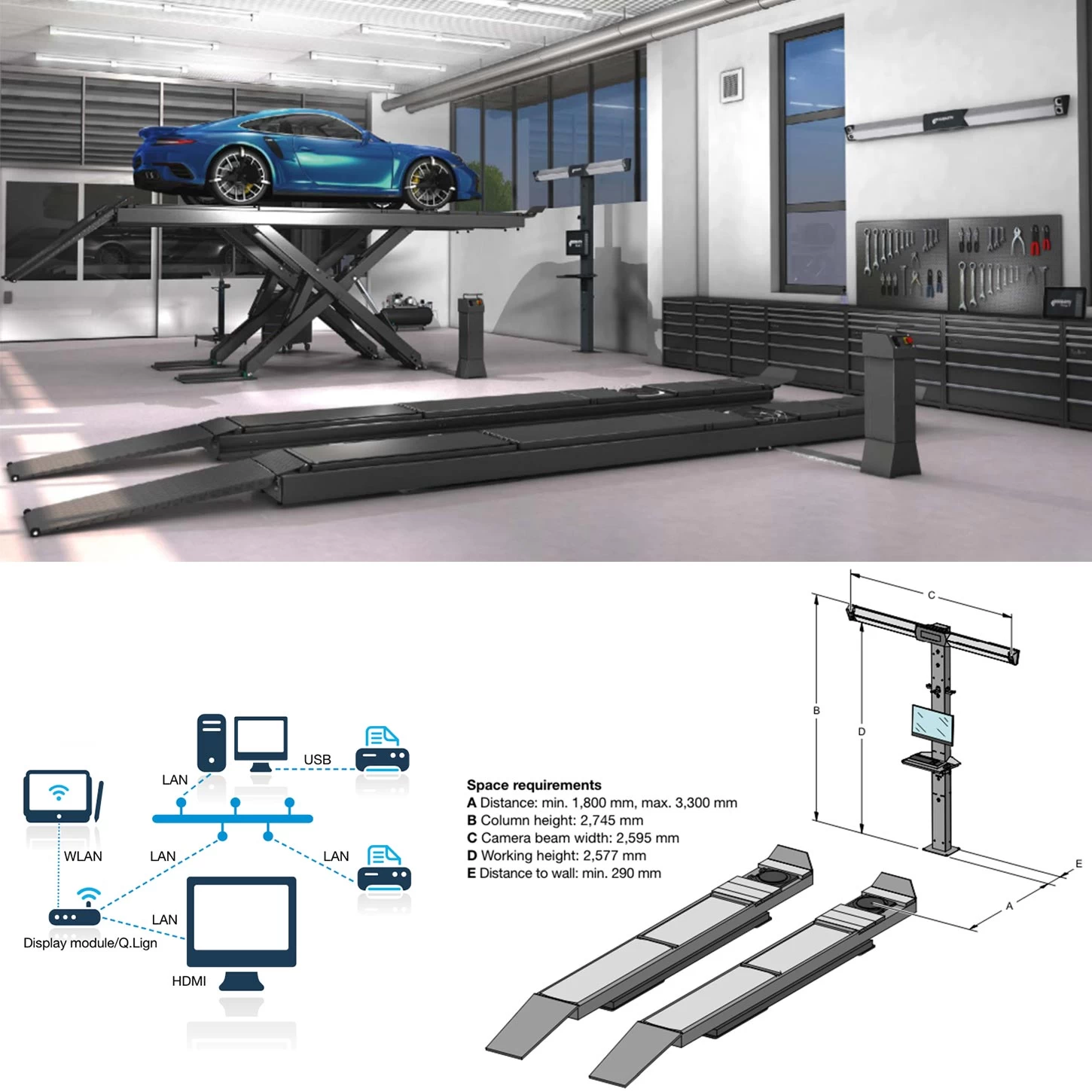 Aparat geometrie roți 3D Beissbarth Q.Lign T41 Kit - BYOD