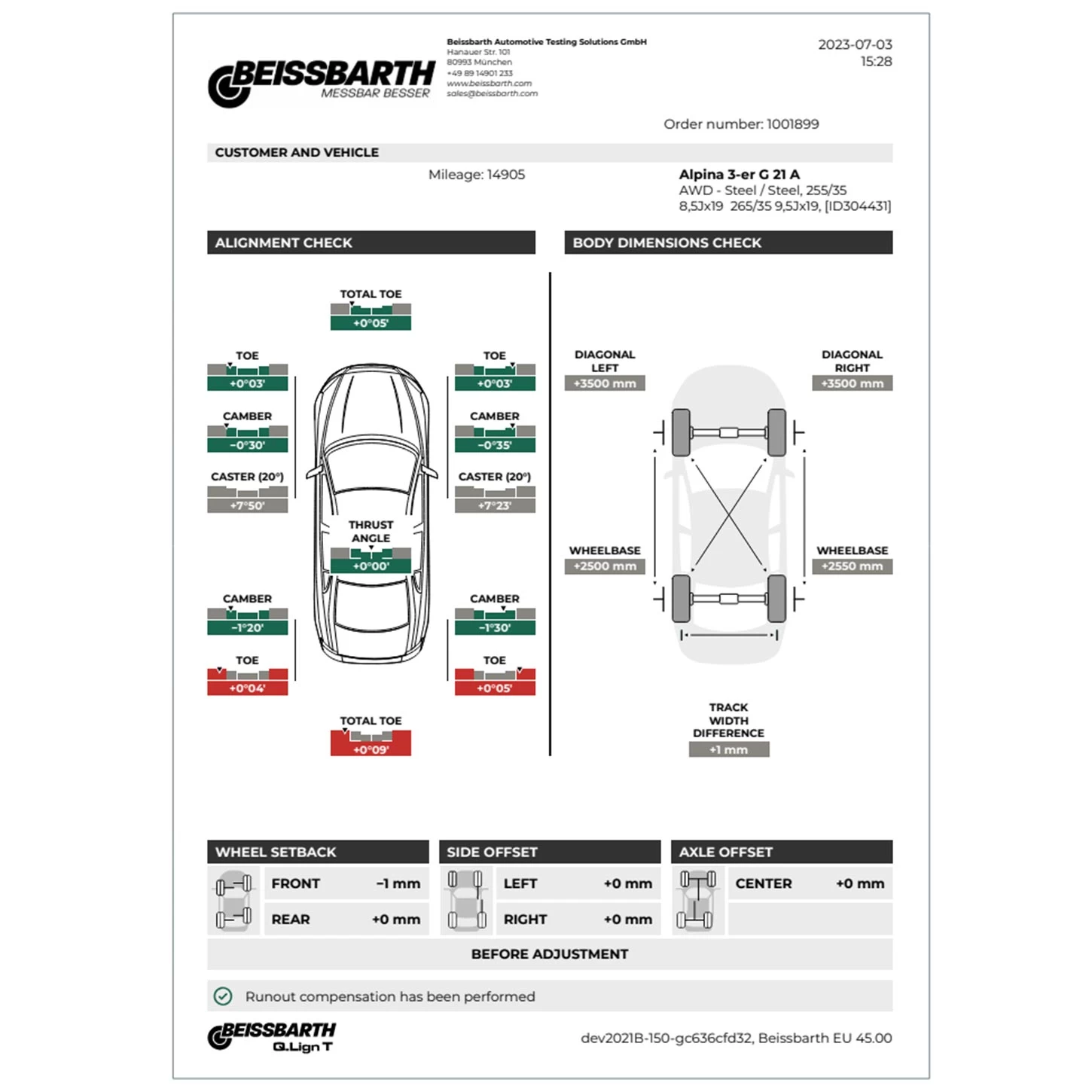 Aparat geometrie roți 3D Beissbarth Q.Lign T41 Kit - BYOD