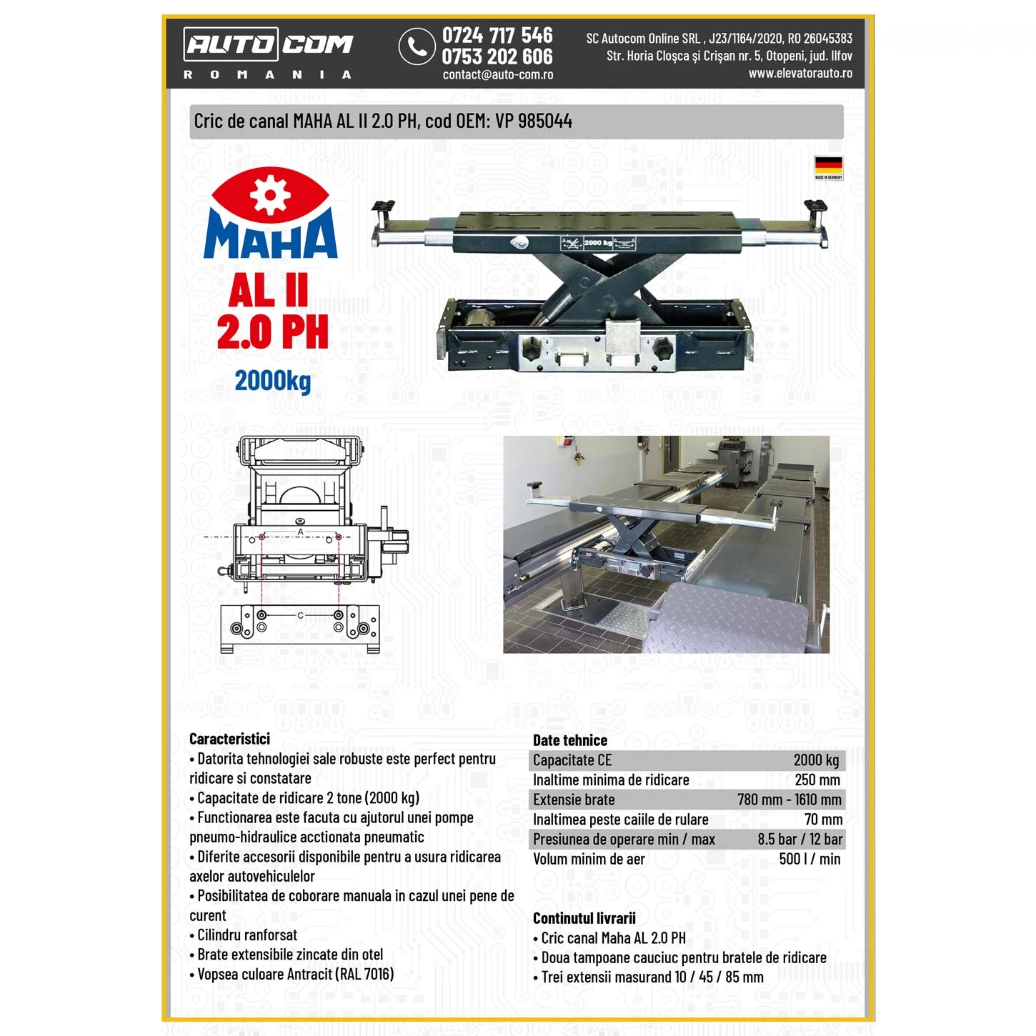 Cric canal auto MAHA AL II 2.0 PH - VP 985044