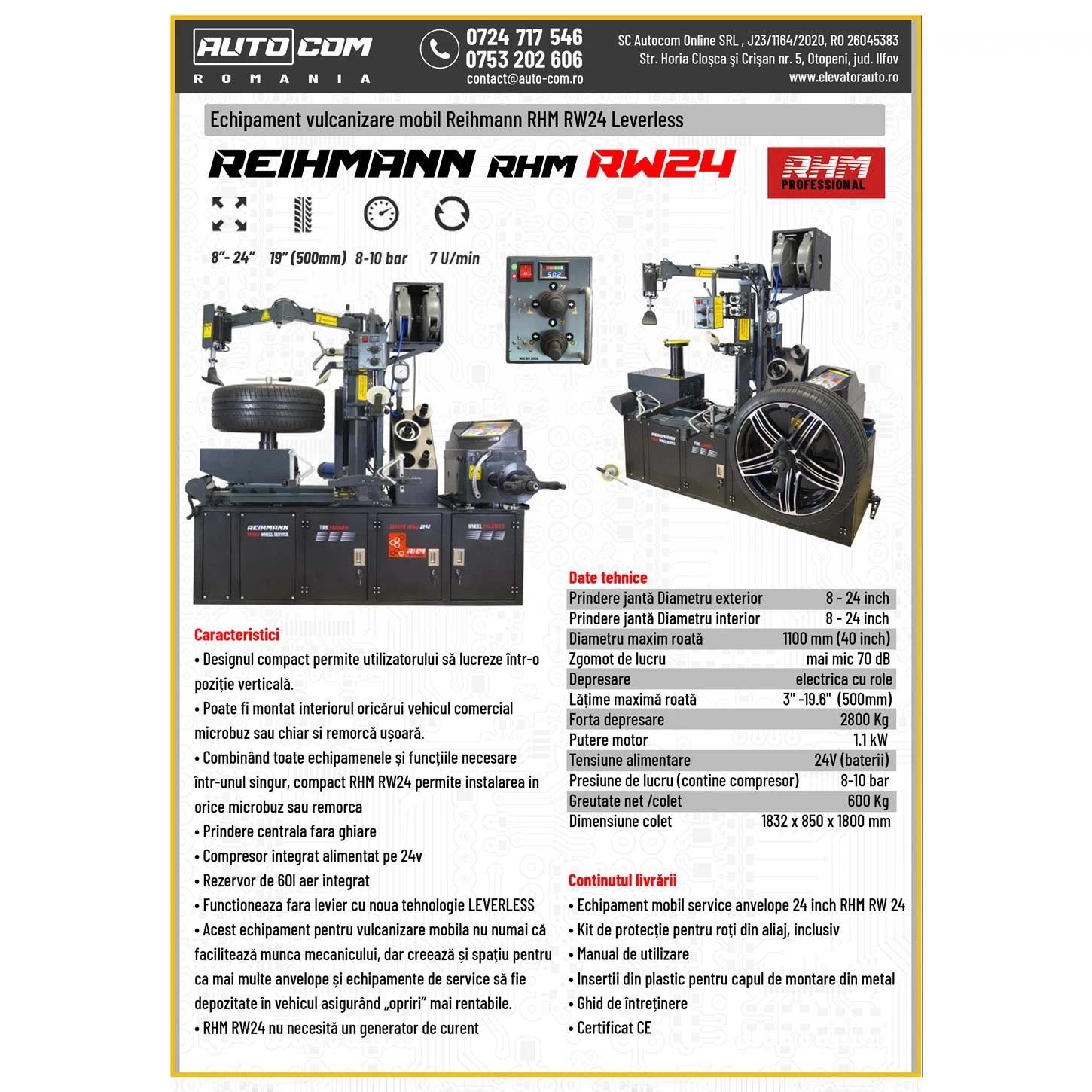 Echipament vulcanizare mobila REIHMANN RHM RW24