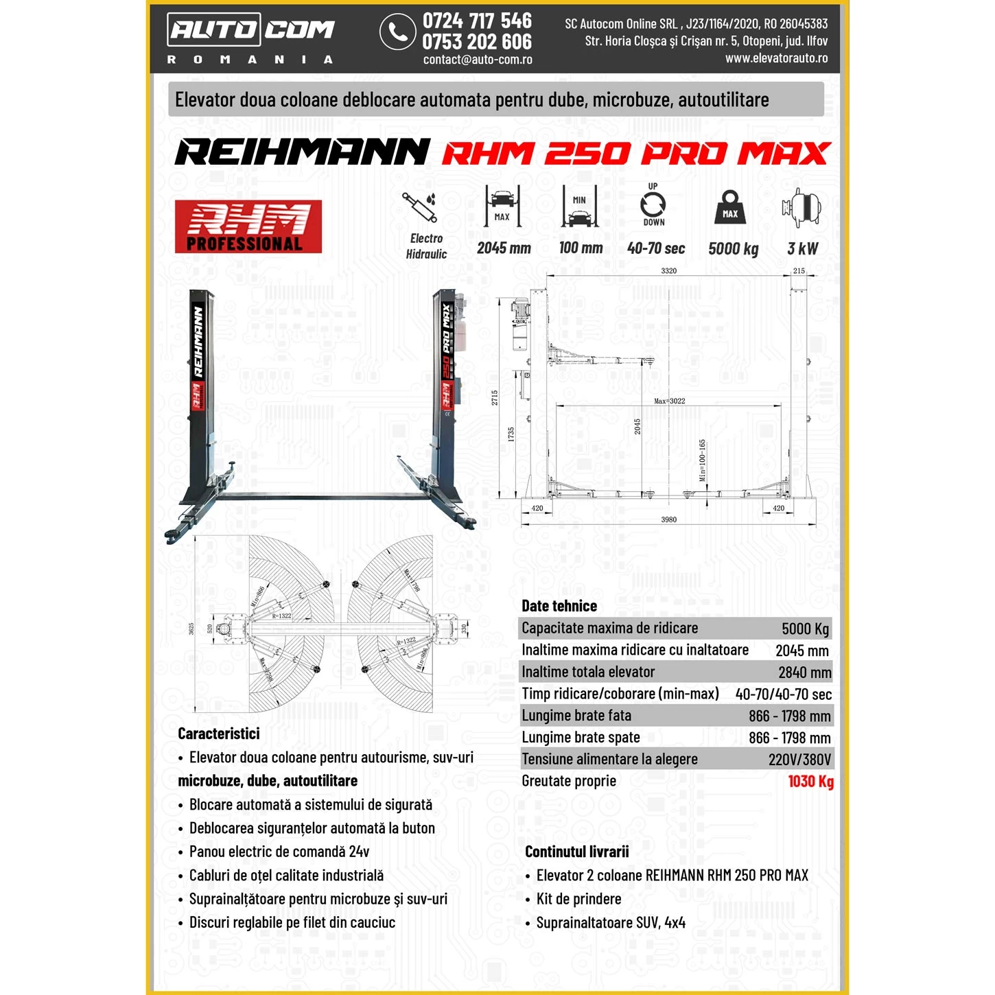 Elevator dube Reihmann RHM 250 PRO MAX