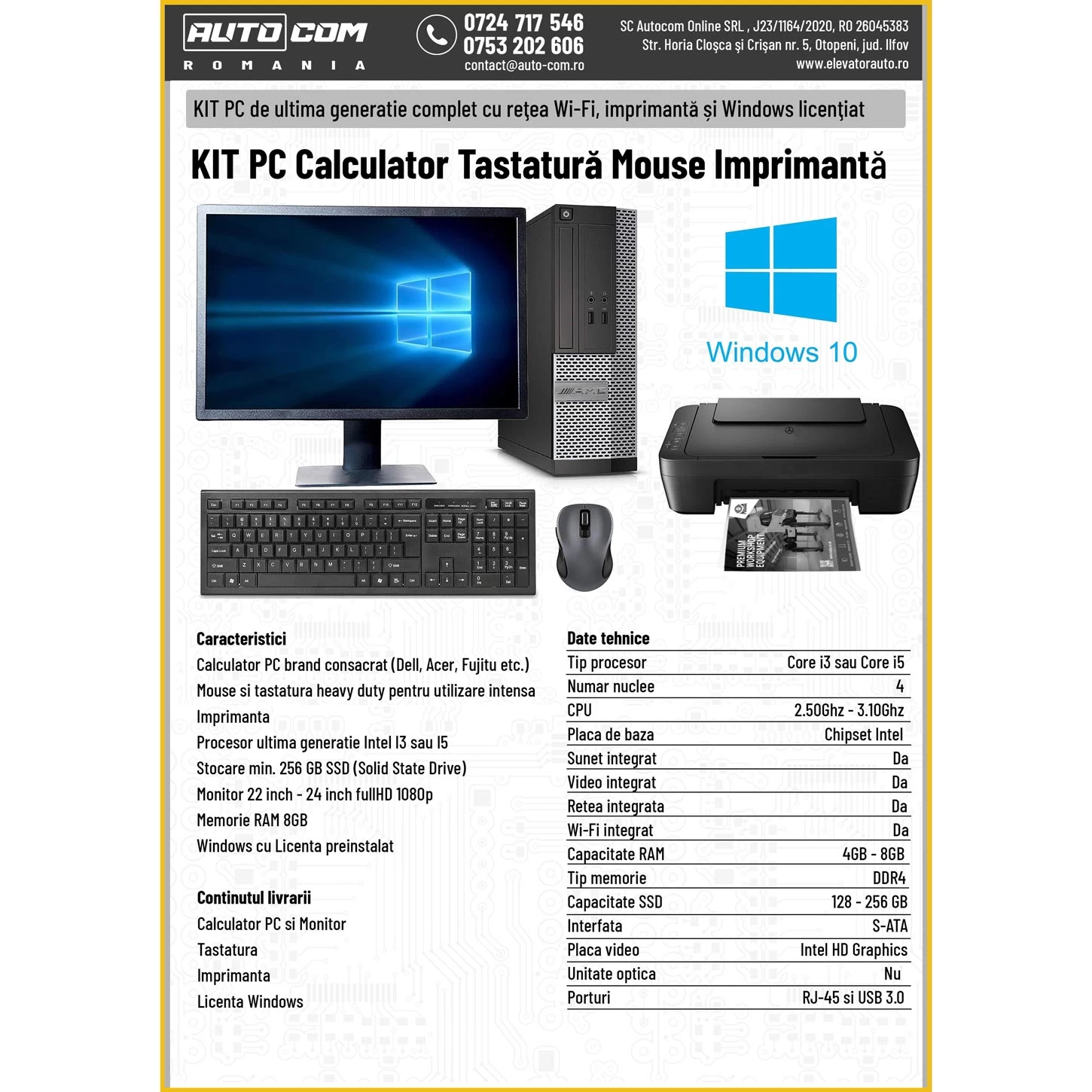 KIT PC Complet pentru Stand franare
