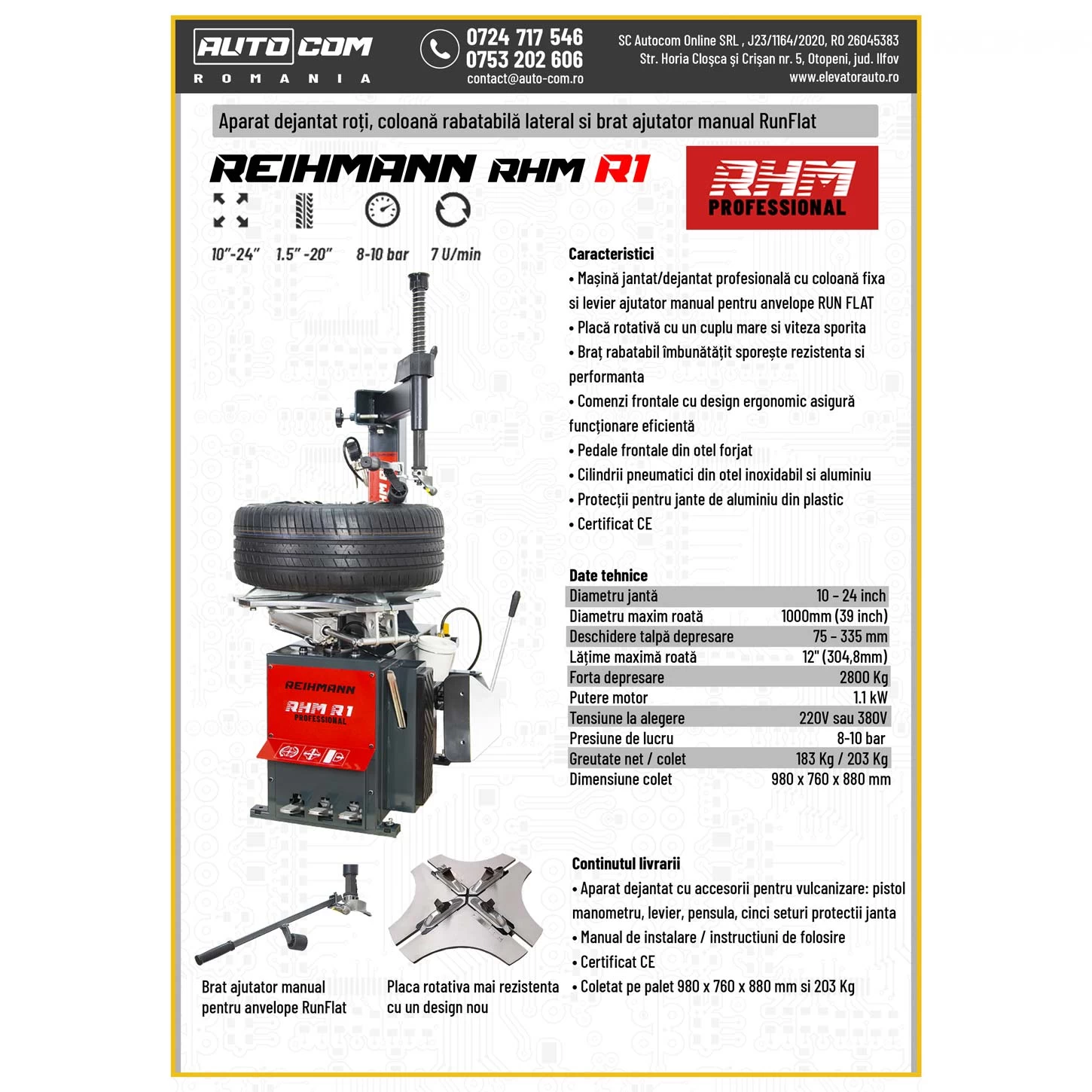 Masina dejantat anvelope 24 inch RHM R2