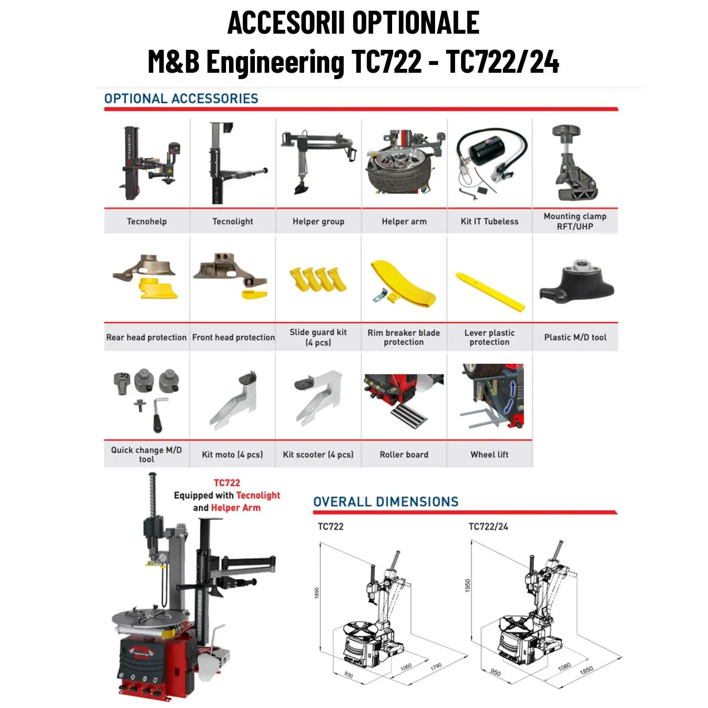 Masina dejantat anvelope M&B Engineering TC722/24