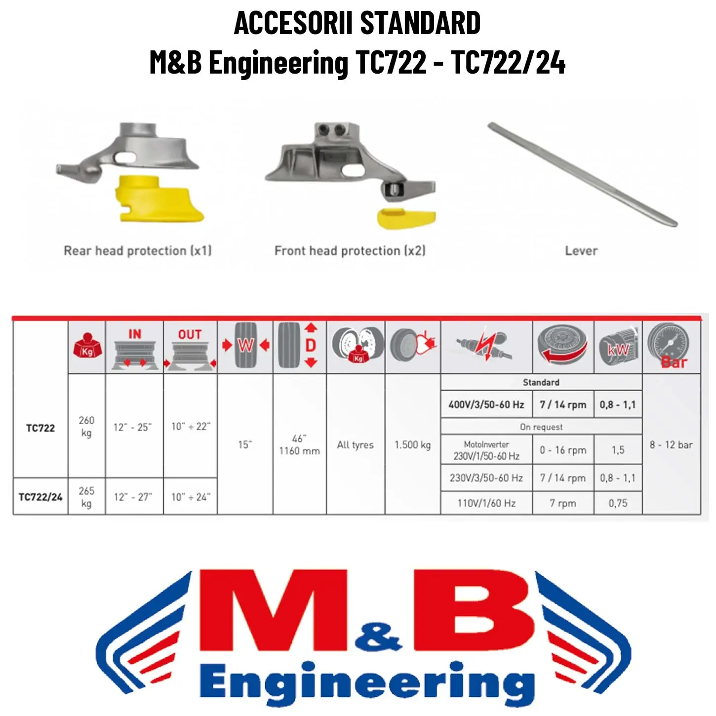 Masina dejantat anvelope M&B Engineering TC722/24
