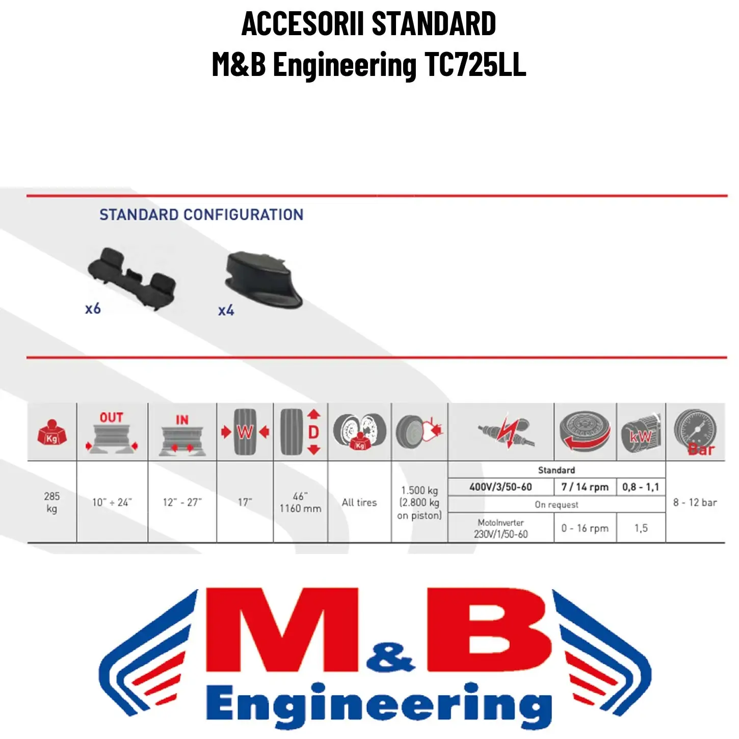 Masina dejantat anvelope M&B Engineering TC724LL