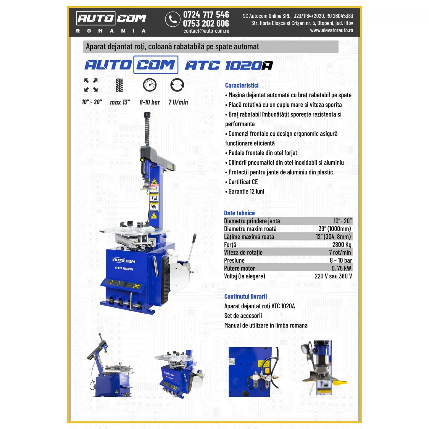 Masina dejantat roti 23 inch AUTOCOM ATC 1020A