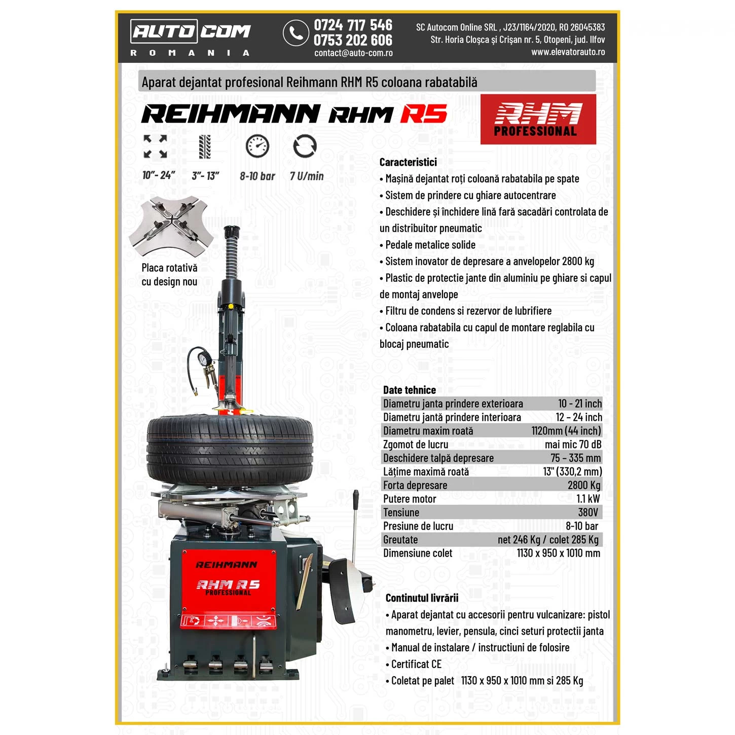 Masina dejantat roti 24 inch RHM R5