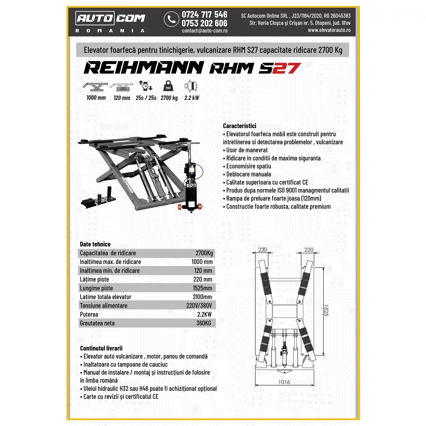 Reihmann foarfeca 2.7 tone