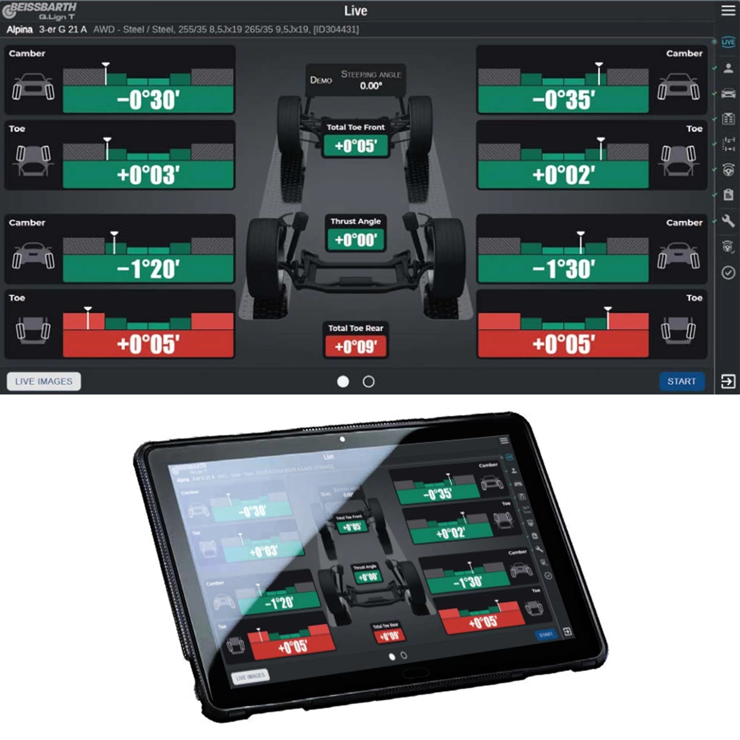 Aparat geometrie roți 3D Beissbarth Q.Lign T41 Kit - BYOD