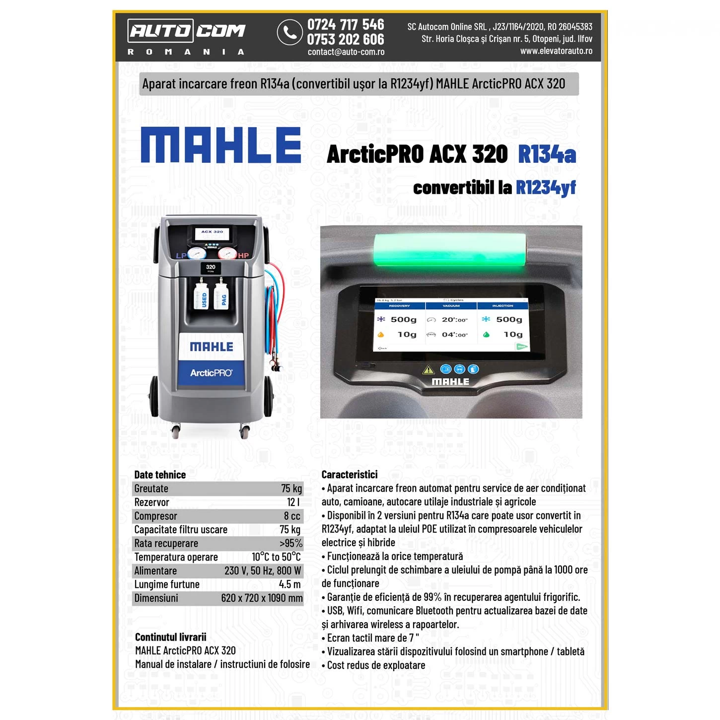 Aparat incarcare freon MAHLE ArcticPRO ACX 320