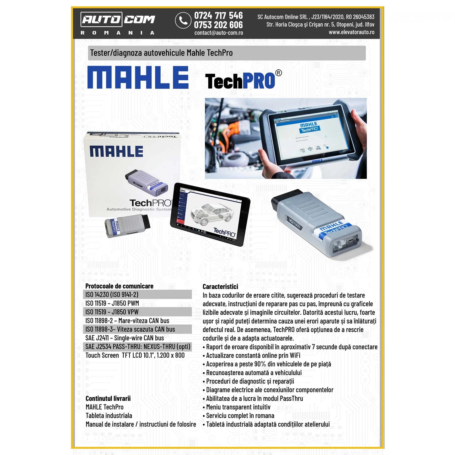 Tester diagnoza auto MAHLE TechPRO